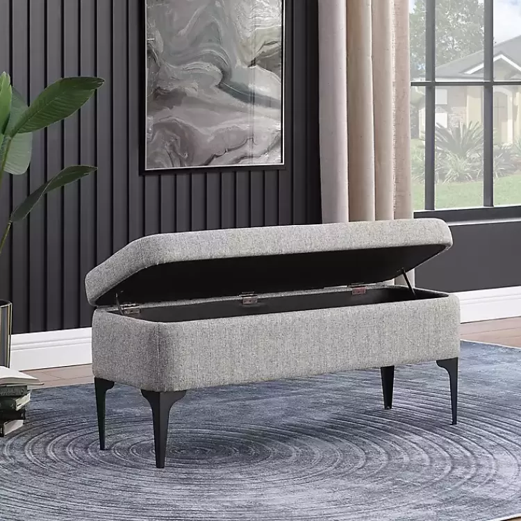 ricardo_gray_woven_storage_bench_7.webp Ricardo Woven Storage Bench>Kirklands Home Store