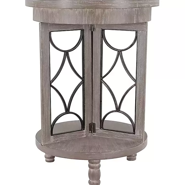 Roberta Wood Decorative Metal Accent Table>Kirklands Home Online