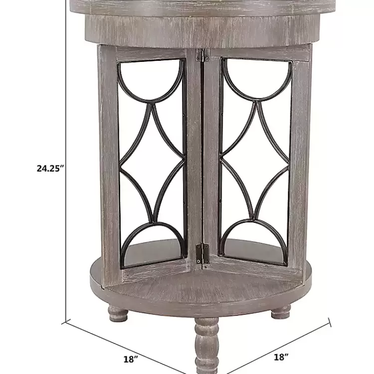 roberta_gray_wood_decorative_metal_accent_table_3.webp Roberta Wood Decorative Metal Accent Table>Kirklands Home Online