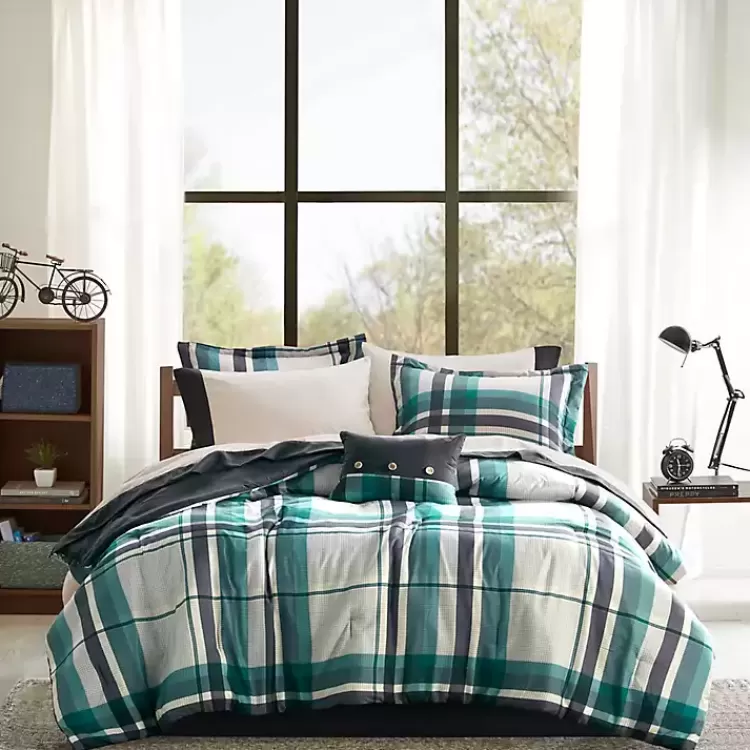 Roger Plaid 9-pc. Queen Comforter Set>Kirklands Home Online
