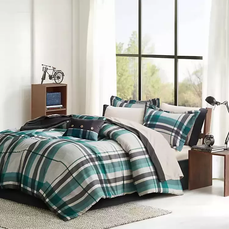 roger_plaid_pc_twin_xl_comforter_set_2.webp Roger Plaid 7-pc. Twin XL Comforter Set>Kirklands Home Clearance