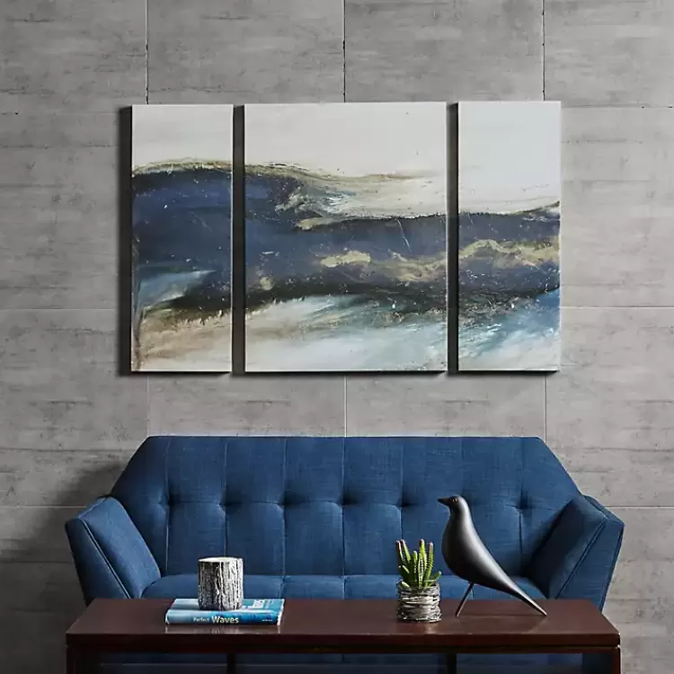 Rolling Waves Blur Canvas Art Prints, Set of 3>Kirklands Home Online