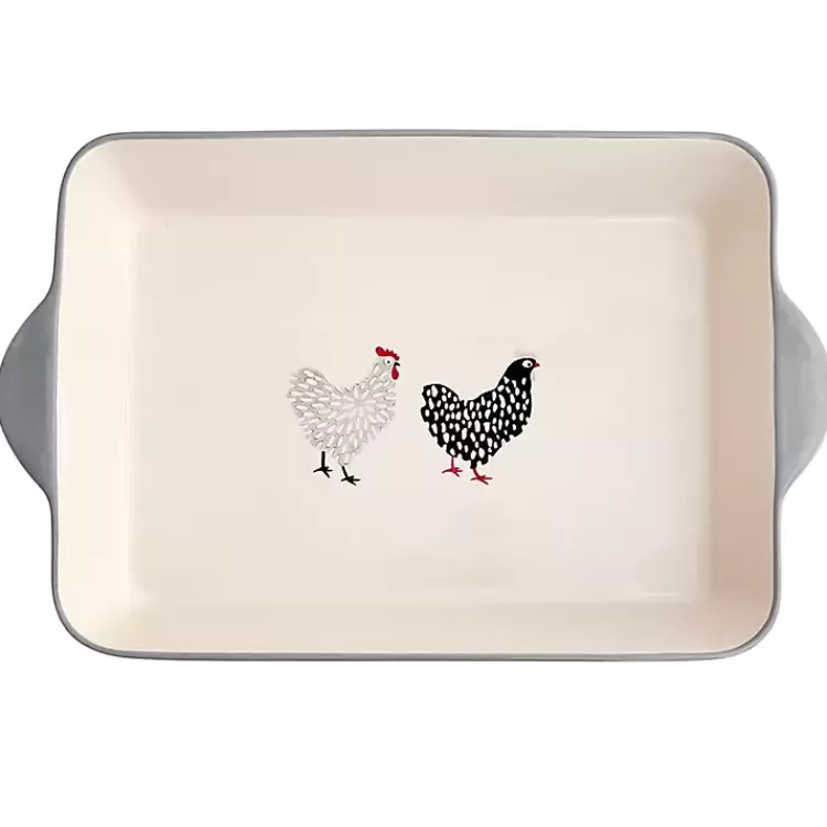rooster_stoneware_baking_dish_3.webp Rooster Stoneware Baking Dish>Kirklands Home Discount