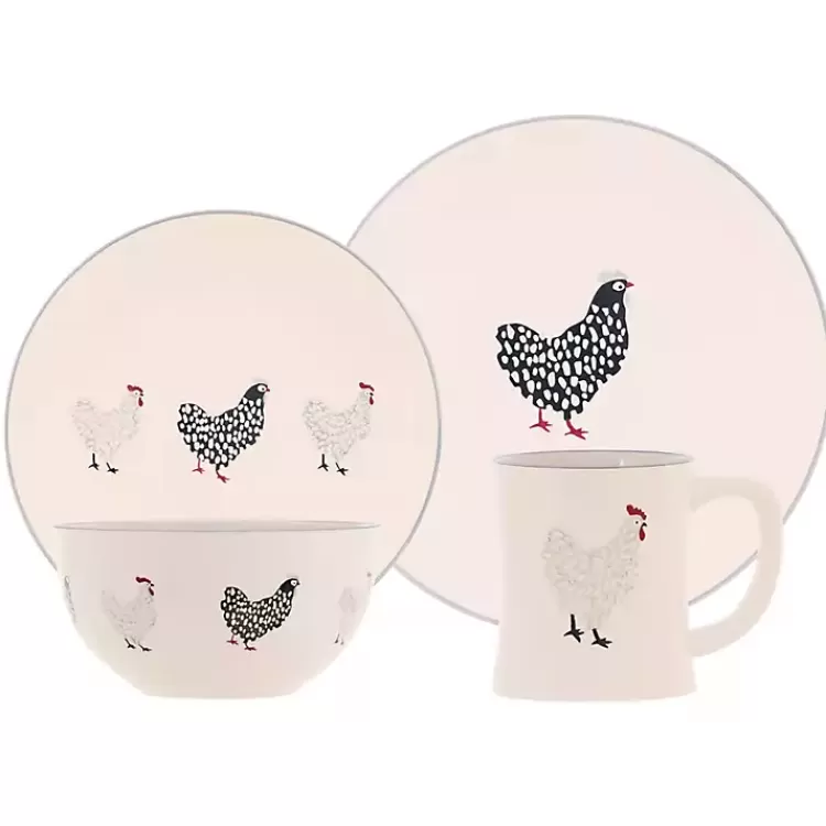 Rooster Stoneware 16-pc. Dinnerware Set>Kirklands Home Store
