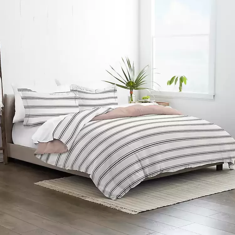 Rose Pink Echo Stripe 3-pc. Queen Duvet Cover Set>Kirklands Home Outlet