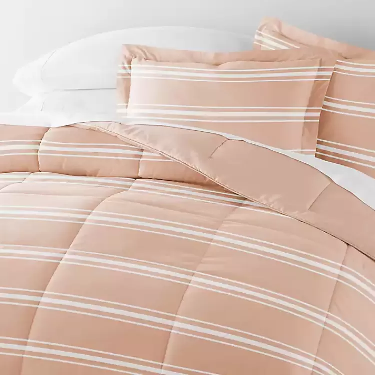 Rose Striped Reversible 2-pc. Twin Comforter Set>Kirklands Home Fashion