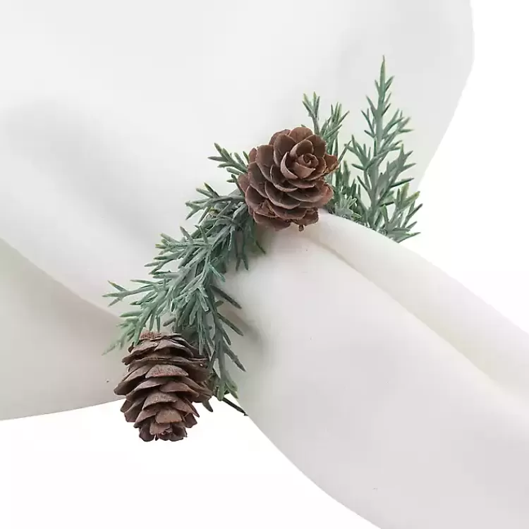 rosemary_pinecone_wreath_napkin_rings_set_of__2.webp Rosemary Pinecone Wreath Napkin Rings, Set of 4>Kirklands Home Discount