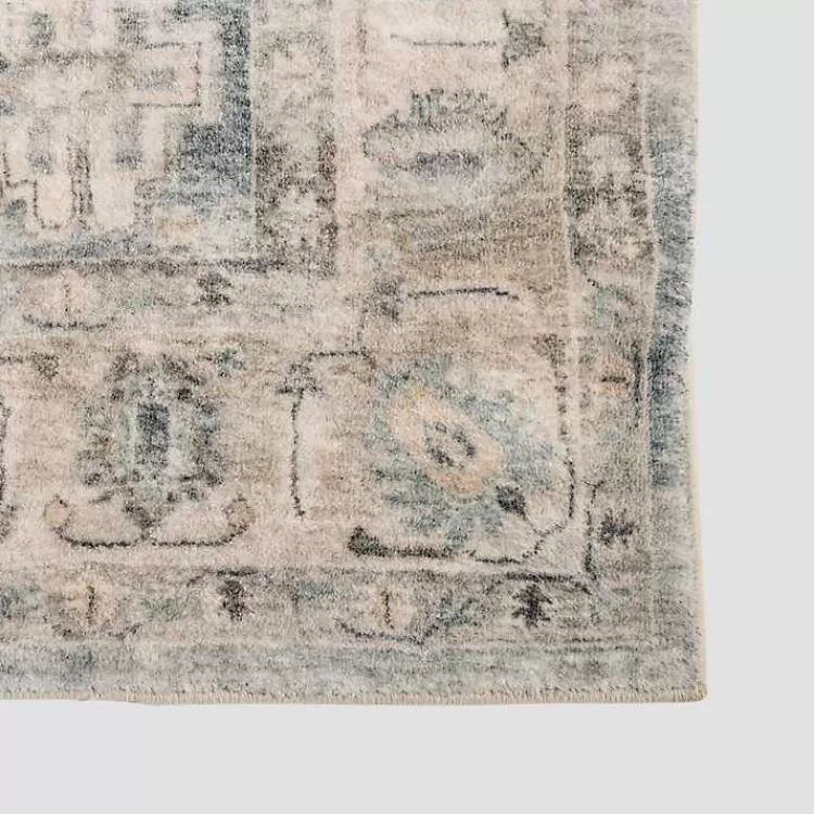 Rosette Dusty Aqua Area Rug, 5x7>Kirklands Home Outlet
