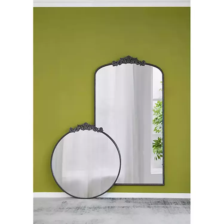 round_antique_black_floral_scroll_mirror__in_9.webp Round Antique Floral Scroll Mirror, 39 in.>Kirklands Home Cheap