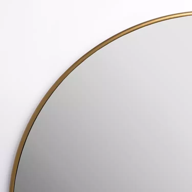 Round Antique Brass Nouveau Wall Mirror>Kirklands Home Sale