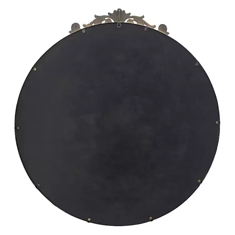 round_antique_gold_floral_scroll_mirror__in_4.webp Round Antique Floral Scroll Mirror, 39 in.>Kirklands Home Discount