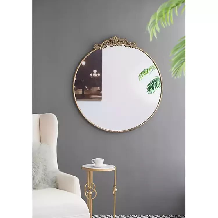 round_antique_gold_floral_scroll_mirror__in_5.webp Round Antique Floral Scroll Mirror, 39 in.>Kirklands Home Discount