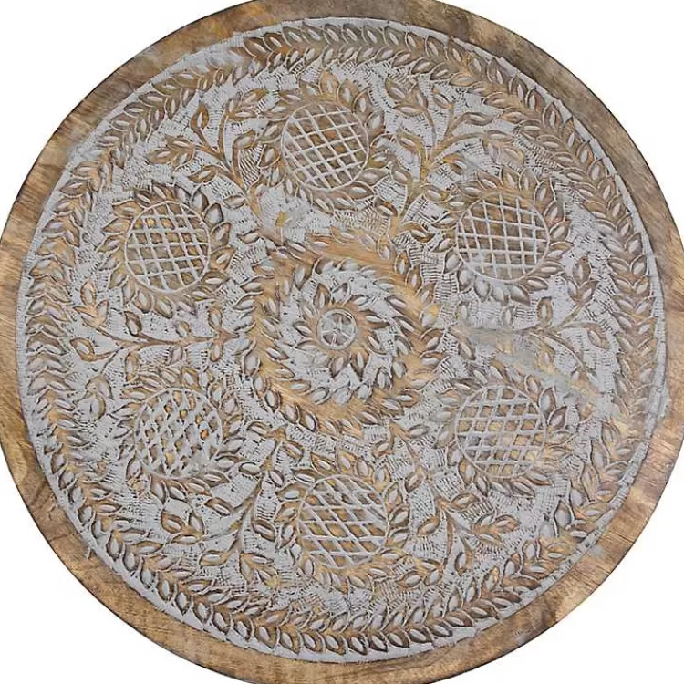 round_antique_gray_engraved_accent_table_3.webp Round Antique Engraved Accent Table>Kirklands Home Fashion