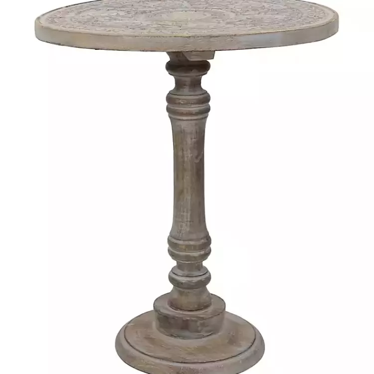 round_antique_gray_etched_pedestal_accent_table_2.webp Round Antique Etched Pedestal Accent Table>Kirklands Home Outlet
