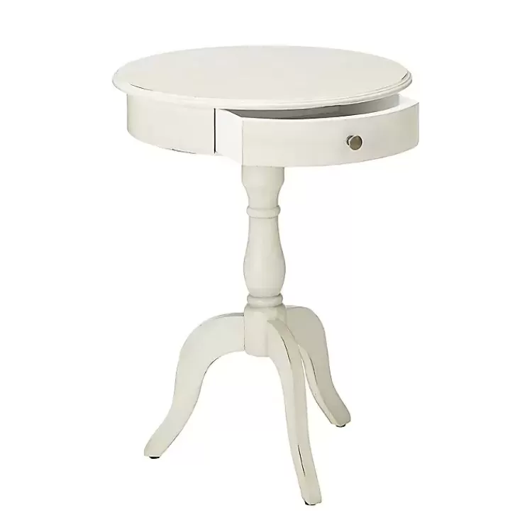 round_antique_white_pedestal_accent_table_2.webp Round Antique Pedestal Accent Table>Kirklands Home Cheap