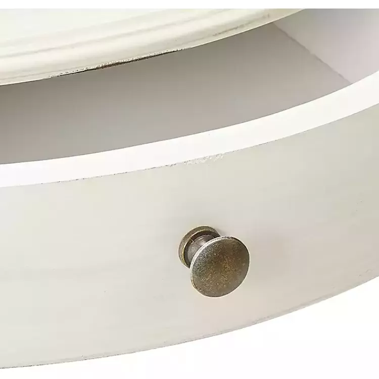 round_antique_white_pedestal_accent_table_3.webp Round Antique Pedestal Accent Table>Kirklands Home Cheap