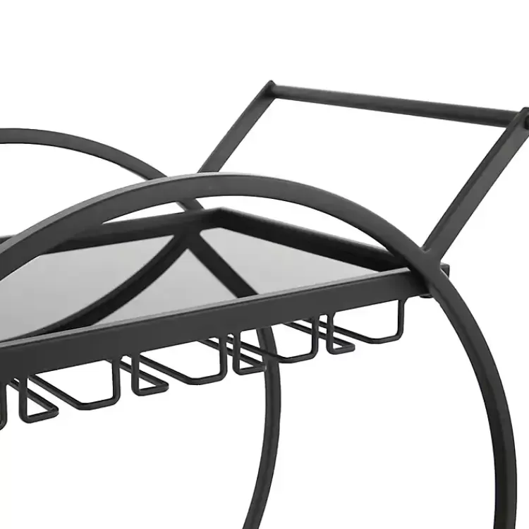 round_black_metal_and_glass_ter_bar_cart_2.webp Round Metal and Glass 2-Ter Bar Cart>Kirklands Home Flash Sale