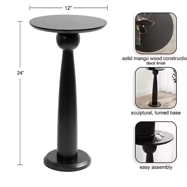 Round Wood Jess Accent Table>Kirklands Home Sale