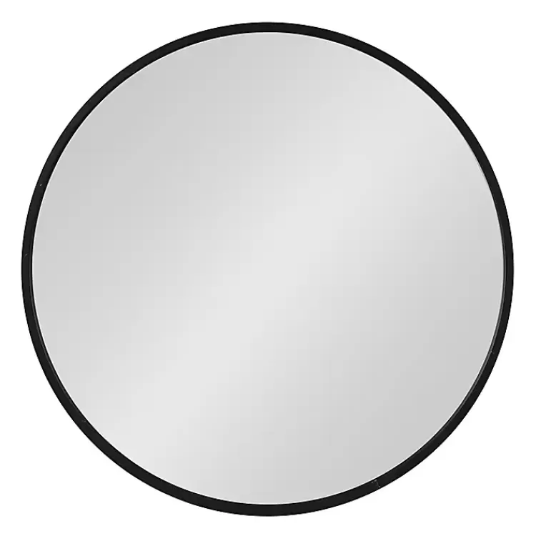 round_black_wood_travis_accent_mirror_2.webp Round Black Wood Travis Accent Mirror>Kirklands Home Hot