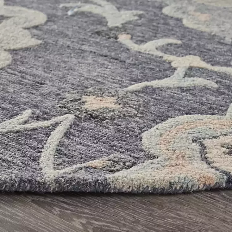 round_blue_geometric_floral_area_rug_x_4.webp Round Geometric Floral Area Rug, 4x4>Kirklands Home Shop