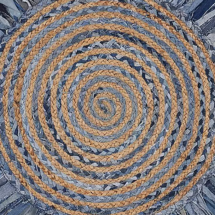 round_braided_jute_and_denim_swirl_area_rug_x_2.webp Round Braided Jute and Denim Swirl Area Rug, 3x3>Kirklands Home Hot