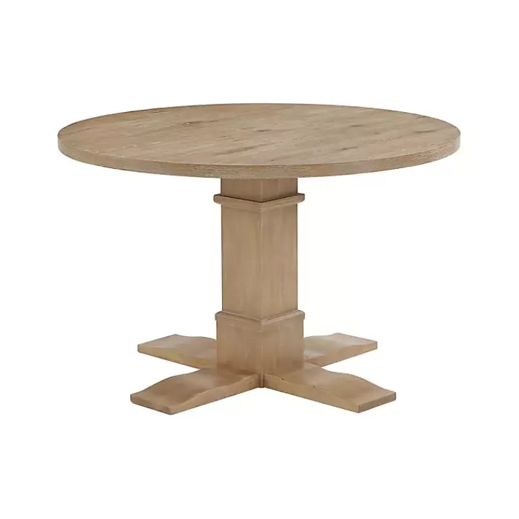 Round Brown Wood Pedestal Base Dining Table>Kirklands Home Clearance