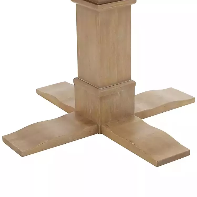 round_brown_wood_pedestal_base_dining_table_2.webp Round Brown Wood Pedestal Base Dining Table>Kirklands Home Clearance