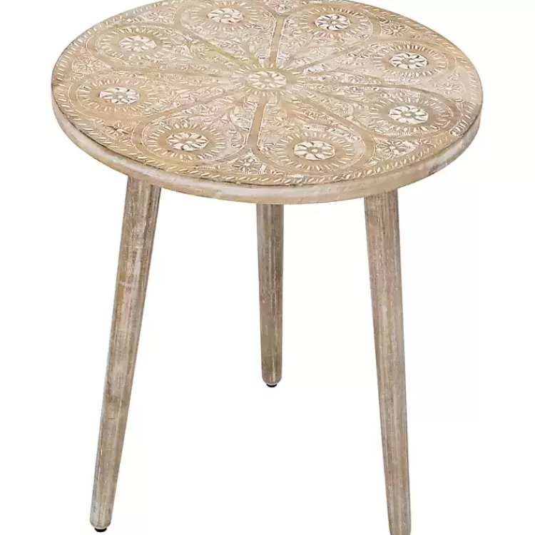 round_brushed_white_engraved_accent_table_2.webp Round Brushed White Engraved Accent Table>Kirklands Home Outlet