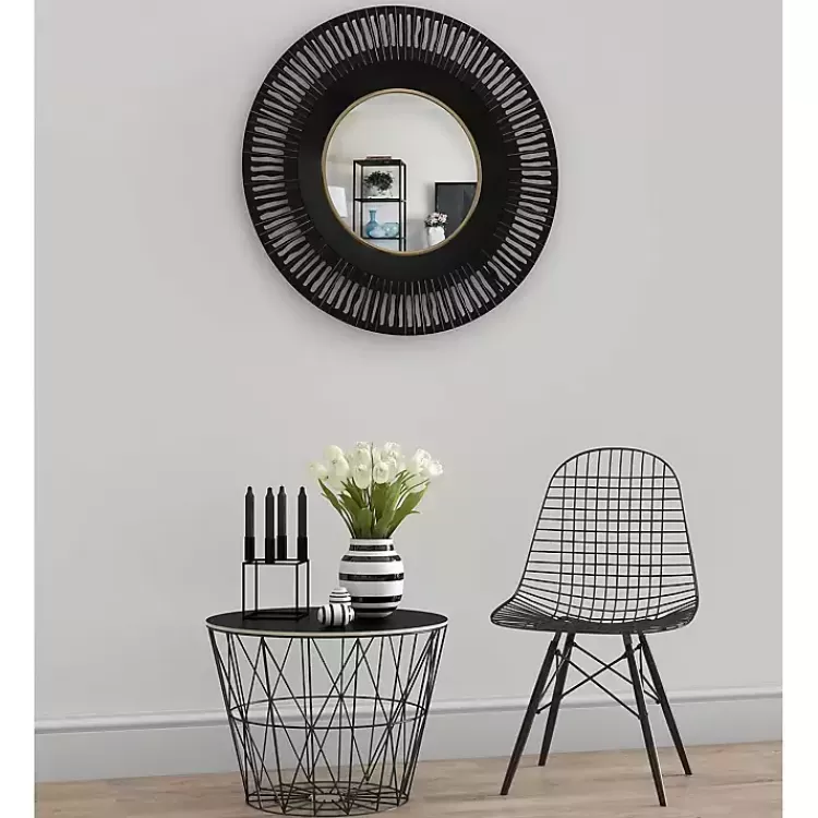 round_cantara_black_metal_wall_mirror_5.webp Round Cantara Black Metal Wall Mirror>Kirklands Home Hot