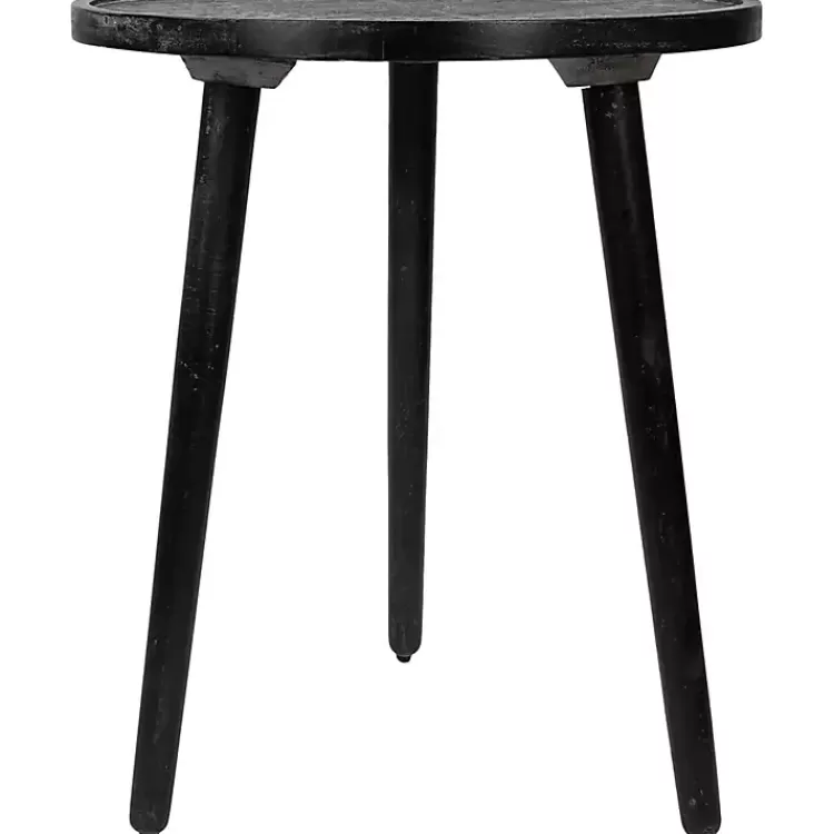 round_charcoal_floral_engraved_accent_table_2.webp Round Charcoal Floral Engraved Accent Table>Kirklands Home Fashion