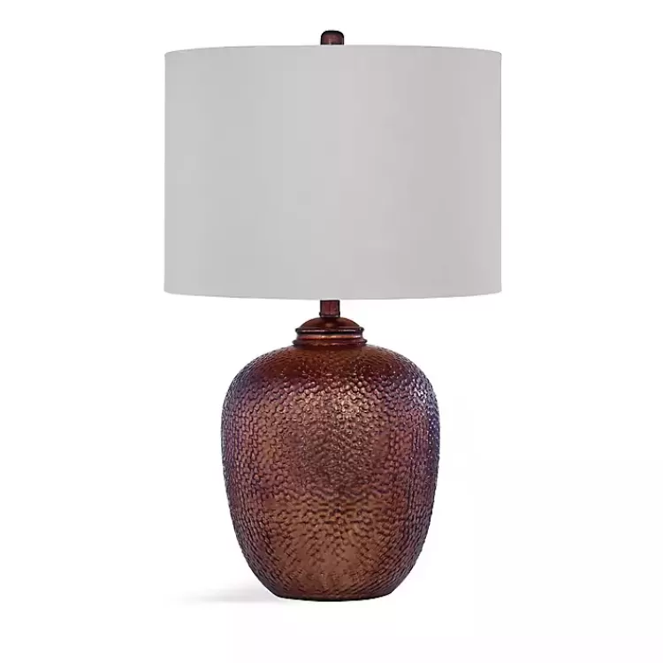 Round Copper Textured Table Lamp>Kirklands Home Shop