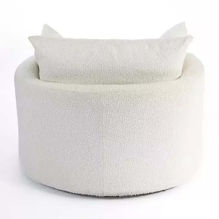 round_cream_boucle_swivel_accent_chair_3.webp Round Cream Boucle Swivel Accent Chair>Kirklands Home Fashion