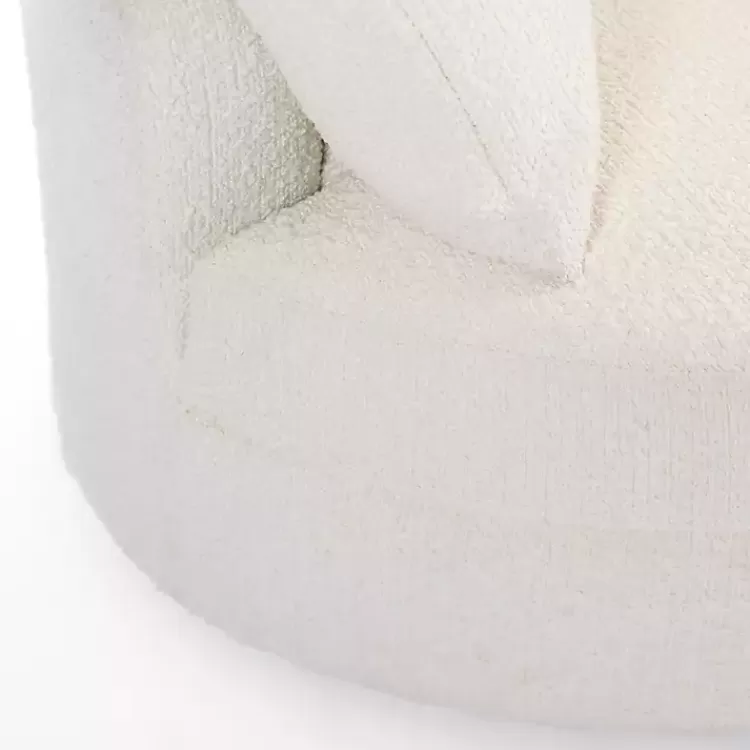 round_cream_boucle_swivel_accent_chair_4.webp Round Cream Boucle Swivel Accent Chair>Kirklands Home Fashion