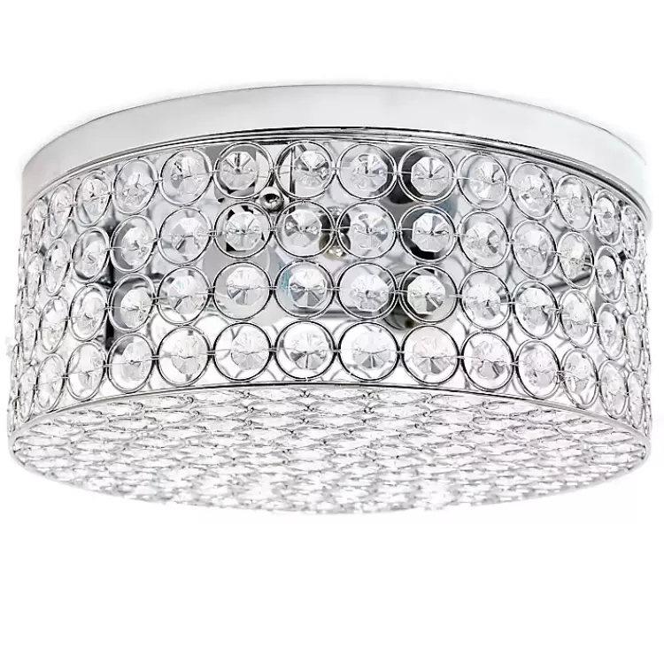 Round Crystal Flush Mount Ceiling Light>Kirklands Home Store