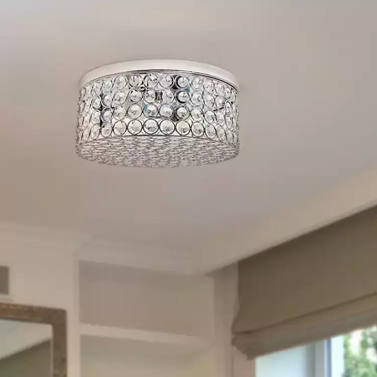 Round Crystal Flush Mount Ceiling Light>Kirklands Home Store