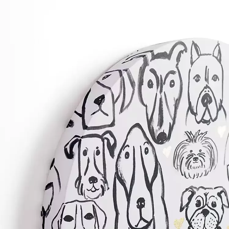 round_dog_doodle_canvas_art_print_2.webp Round Dog Doodle Canvas Art Print>Kirklands Home Cheap