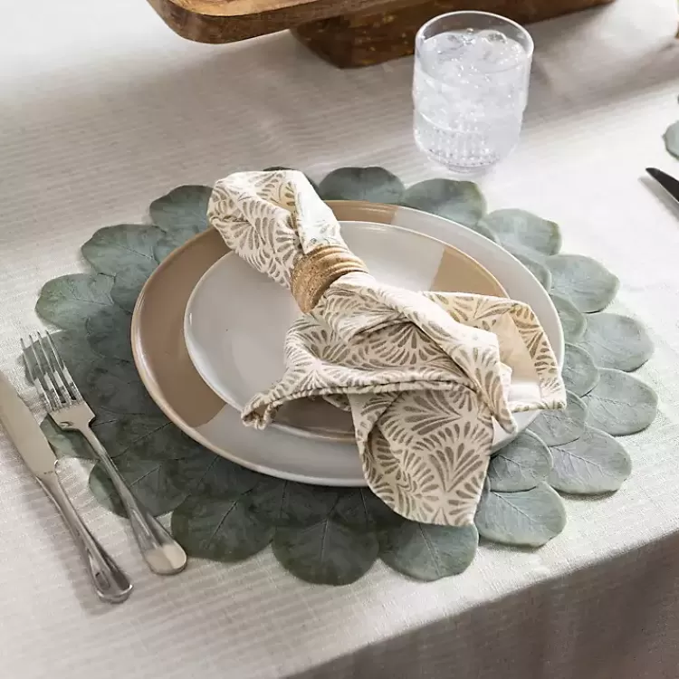 Round Eucalyptus Leaves Placemat>Kirklands Home Shop