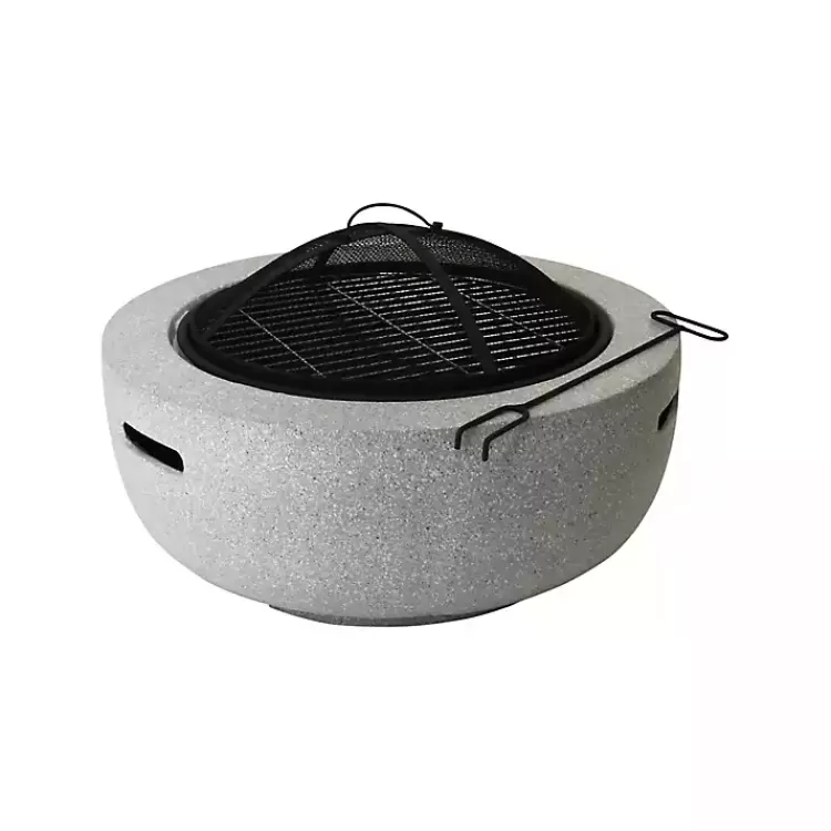 Round Fire Bowl and Spark Screen Set>Kirklands Home Sale