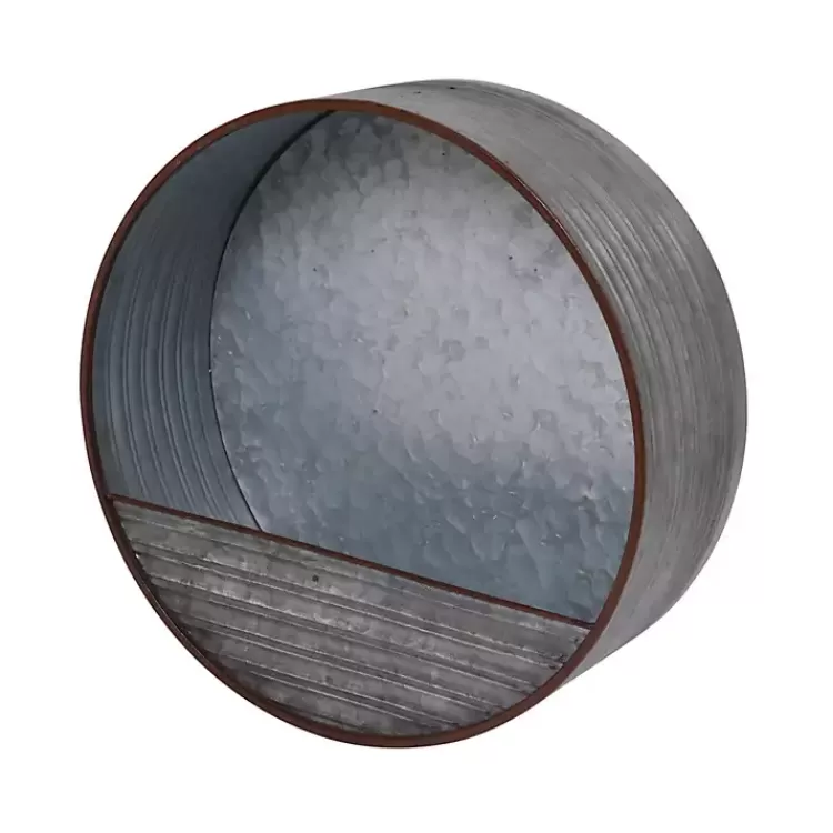 Round Galvanized Metal Hanging Planter>Kirklands Home Best Sale