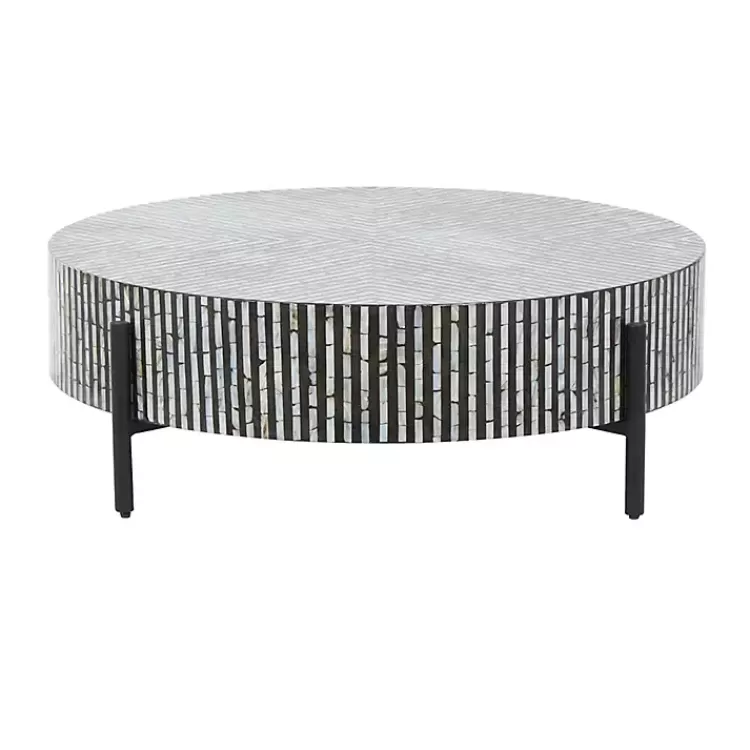 round_geometric_stripe_shell_coffee_table_5.webp Round Geometric Stripe Shell Coffee Table>Kirklands Home Fashion