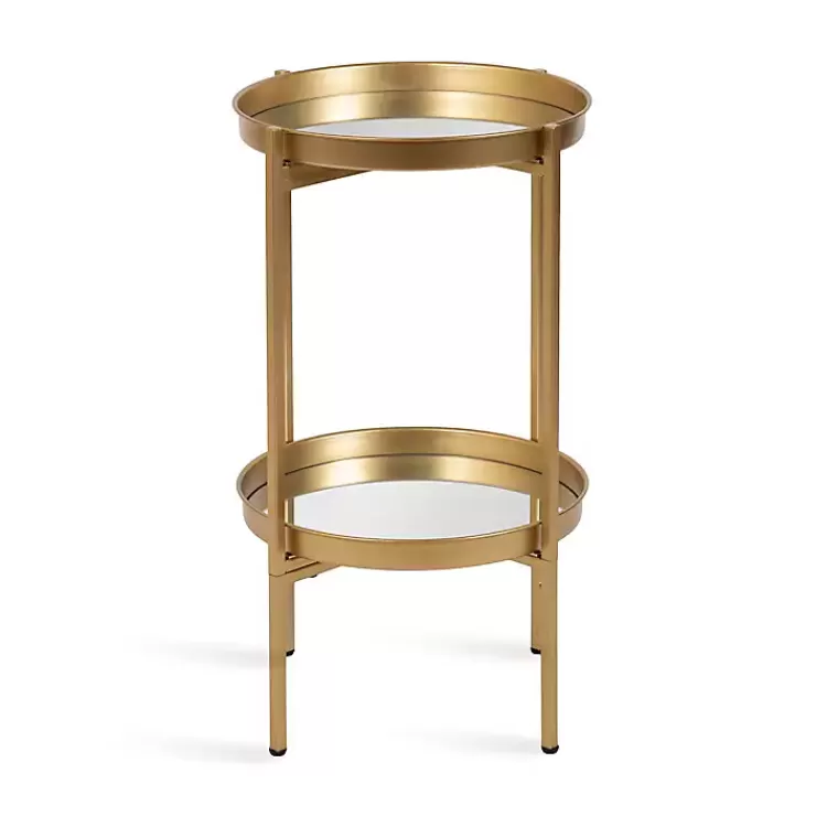 round_gold_mirrored_foldable_accent_table_2.webp Round Mirrored Foldable Accent Table>Kirklands Home Cheap