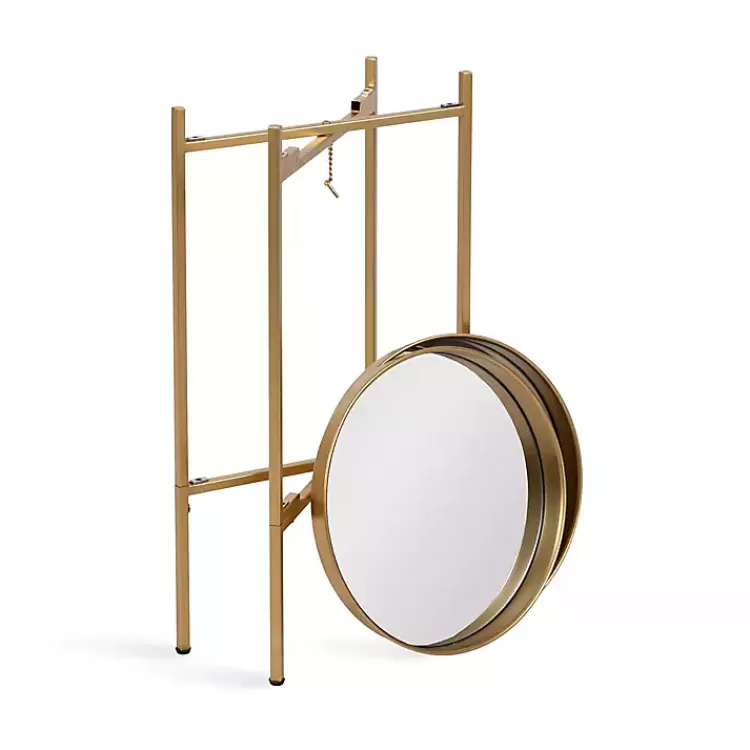round_gold_mirrored_foldable_accent_table_5.webp Round Mirrored Foldable Accent Table>Kirklands Home Cheap