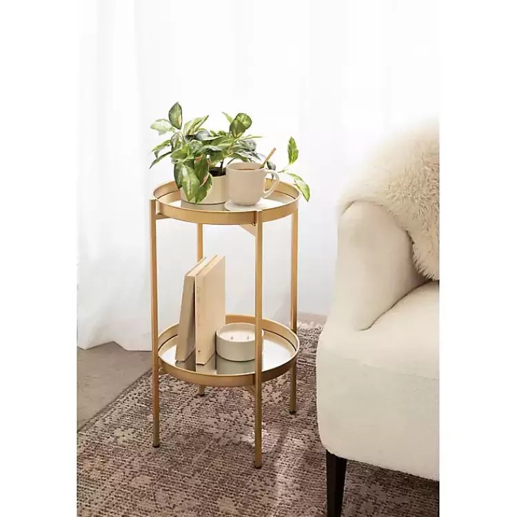 round_gold_mirrored_foldable_accent_table_6.webp Round Mirrored Foldable Accent Table>Kirklands Home Cheap
