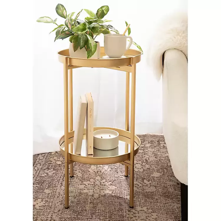 round_gold_mirrored_foldable_accent_table_7.webp Round Mirrored Foldable Accent Table>Kirklands Home Cheap
