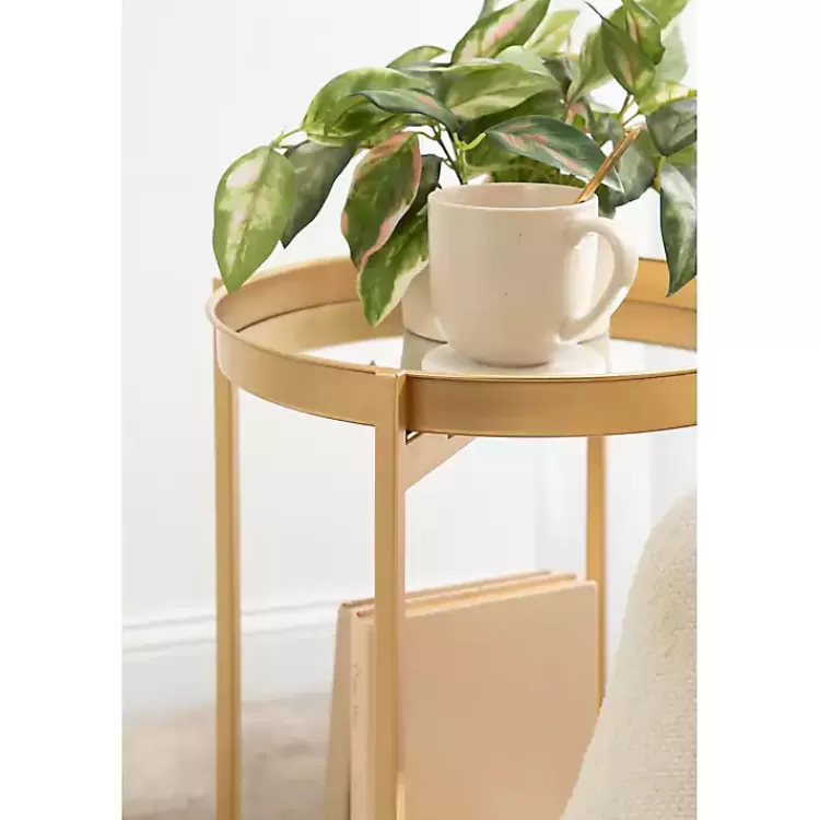 round_gold_mirrored_foldable_accent_table_9.webp Round Mirrored Foldable Accent Table>Kirklands Home Cheap