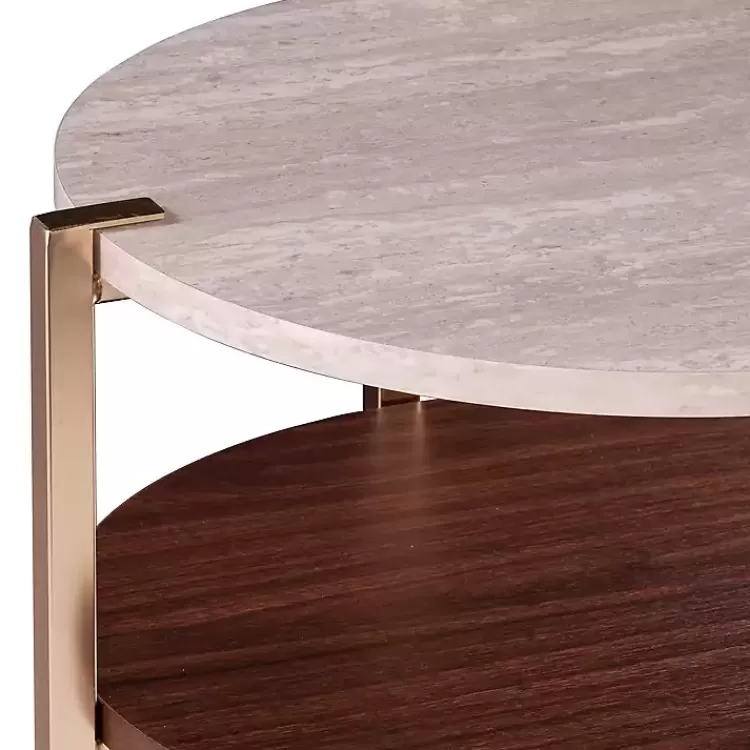 round_gold_tier_accent_table_4.webp Round Gold 2-Tier Accent Table>Kirklands Home Best