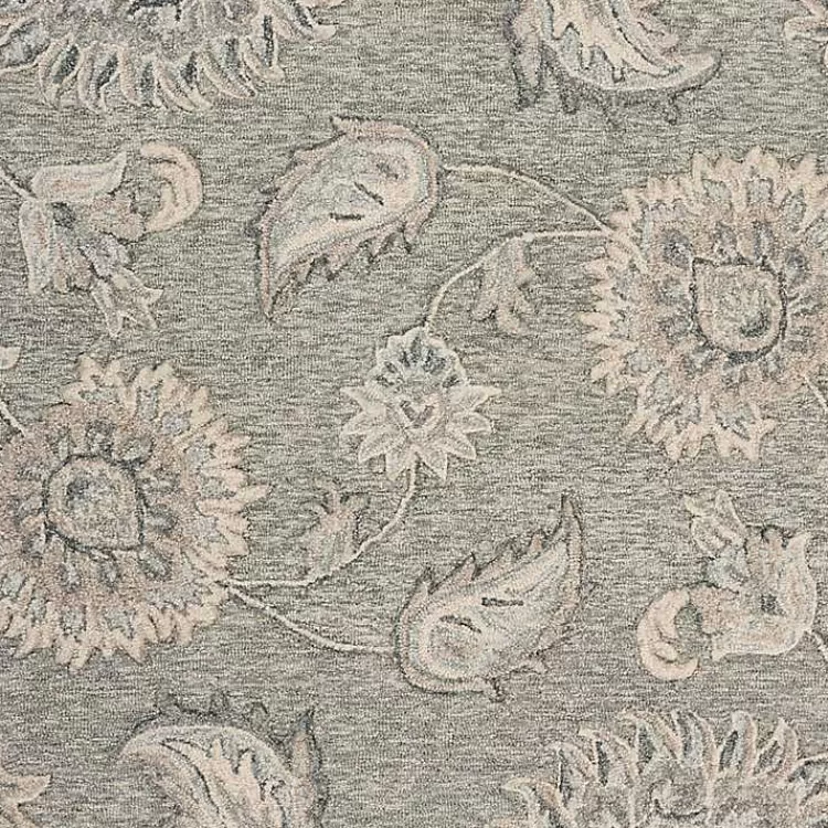 round_gray_and_blue_botanical_area_rug_x_4.webp Round Gray and Botanical Area Rug, 4x4>Kirklands Home Hot