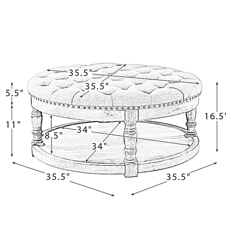 round_gray_cepheus_tufted_ottoman_9.webp Round Cepheus Tufted Ottoman>Kirklands Home Hot