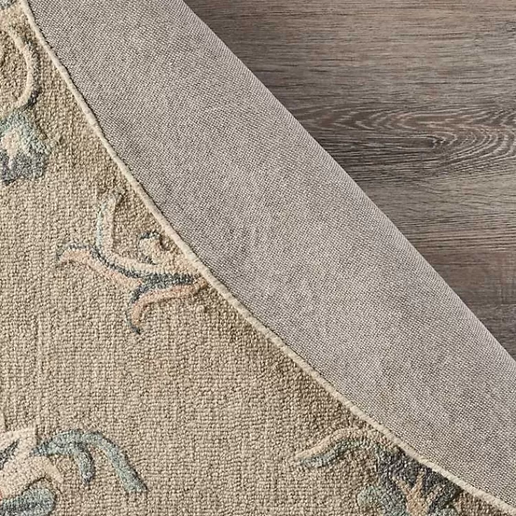 round_gray_traditional_floral_area_rug_x_5.webp Round Traditional Floral Area Rug, 4x4>Kirklands Home Discount