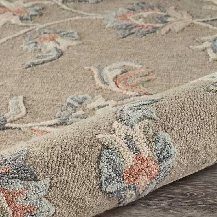 round_gray_traditional_floral_area_rug_x_6.webp Round Traditional Floral Area Rug, 4x4>Kirklands Home Discount